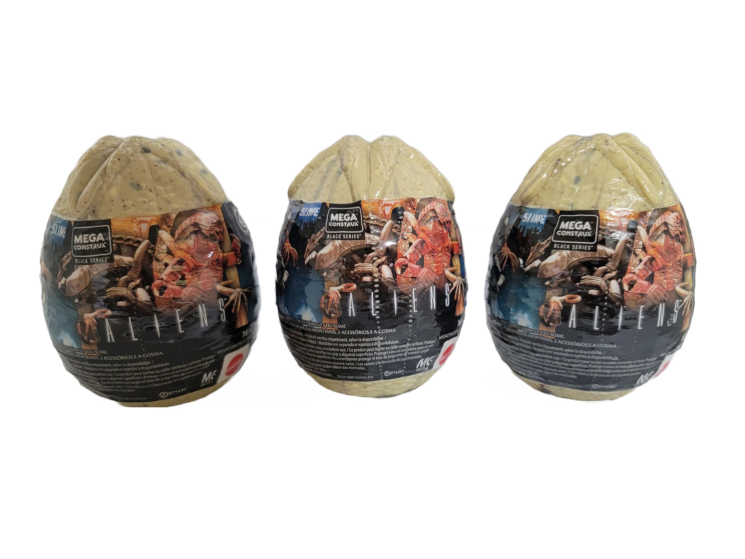 Mega Construx Aliens Xenomorph Eggs Blind Figures from Series 2 Black Series (Pack of 3)