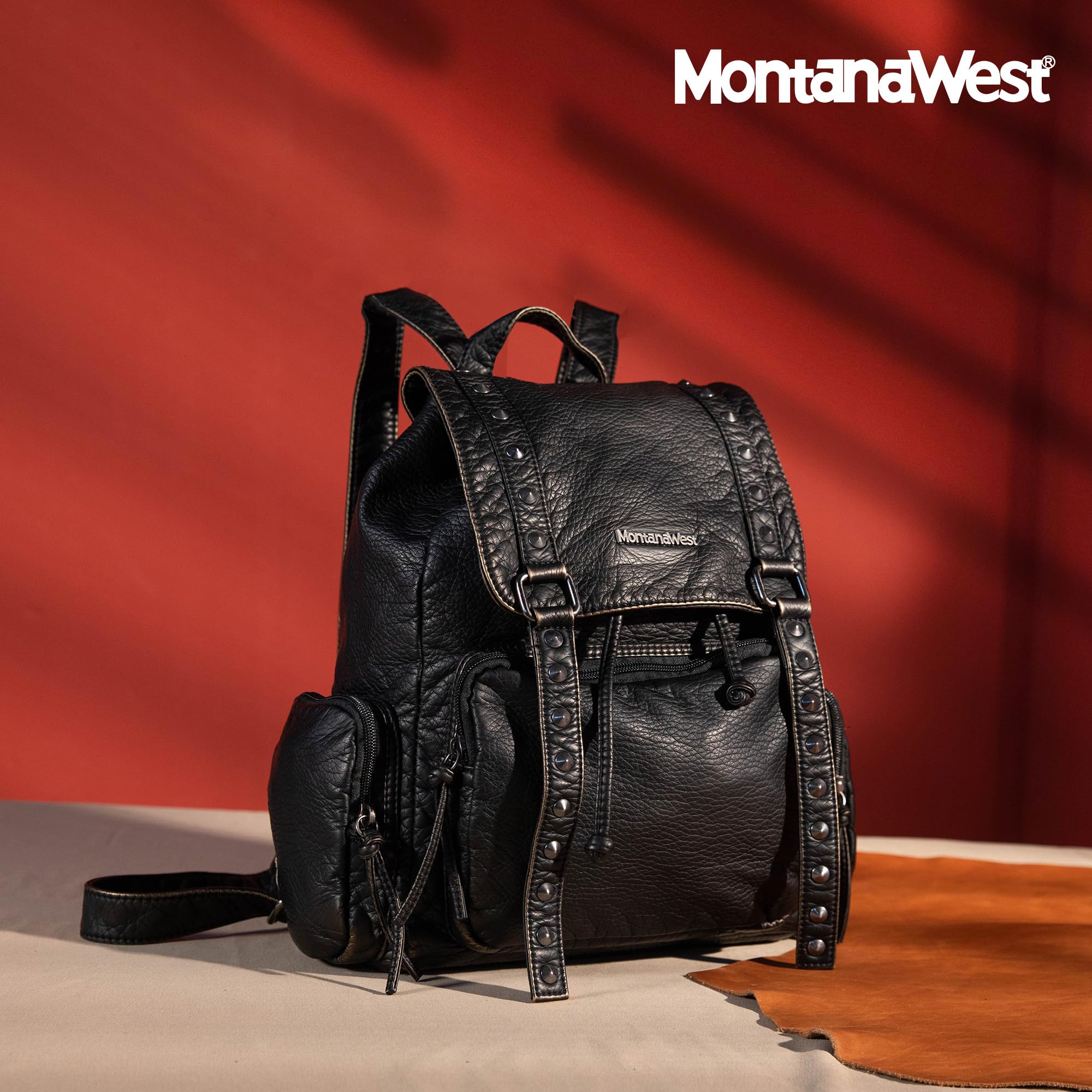 Montana West Backpack Purse for Women Trendy Satchel Backpack Washed Leather Drawstring Daypack for Casual Travel