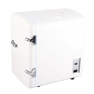 mini beauty fridge, portable cooler warmer refrigerator abs plastic 36w ac100-240v dc12v noiseless for office (us plug)