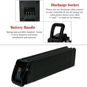 Advanced 48 Volts E-Bike Battery 10Ah, 12.5Ah, 15Ah, 18Ah, or 20Ah Rechargeable Lithium Battery Packs - Tailored for 1000W, 750W, 500W, 350W, and 150W Motors (48V,18AH)