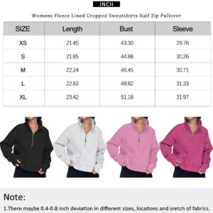 AUTOMET Womens Sweatshirts Half Zip Cropped Pullover Fleece Quarter Zipper Hoodies 2024 Fall Fashion Outfits Clothes Thumb Hole Coffee