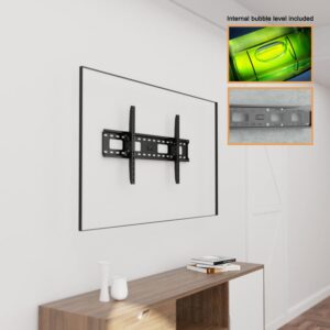 Ultra Slim Flat TV Wall Mount Bracket for Samsung - 98” Class Q80C QLED 4K Smart TV - QN98Q80CAFXZA - Low 1.4" Profile Design, Heavy Duty Steel, Flush to Wall, Simple Install