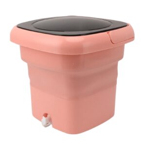 Mini Folding Bucket Washer, Foldable Washing Machine Portable Bucket Laundry Washer for RV Travel Apartment 100 to 240V (US Plug)