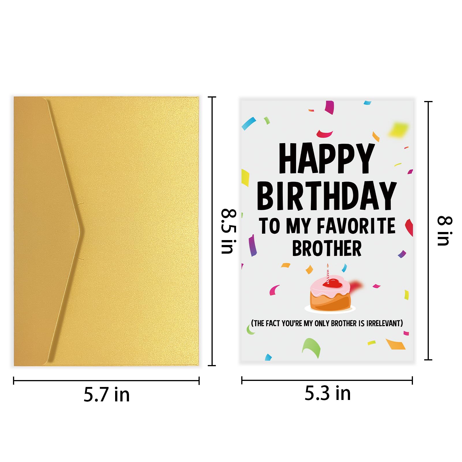 Funny Birthday Card for Brother, Humorous Bro Bday Greeting Card, Hilarious Brother Birthday Card from Sister Brother