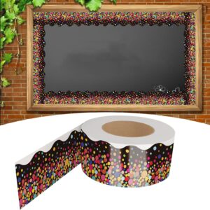 Bulletin Board Borders Decorate Bulletin Boards 65 Feet for Classroom Doors White Board Lockers, Black