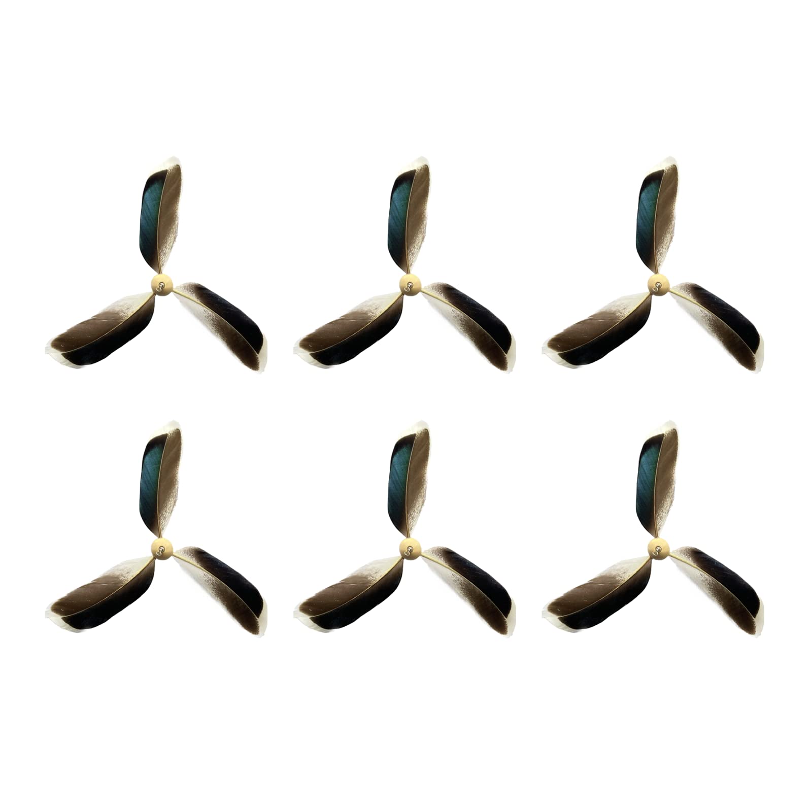 Auesorne 6PCS Cat Feather Propeller Refills Cat Wand Attachments Cat Feather Replacement Without Bell