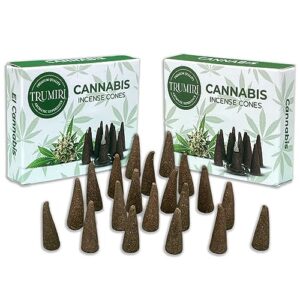 cannabis scented incense cones - total 20 cone incense - dual pack of 10 insence cones - incense cones scented - cone incense scents - insense cones - incent cone