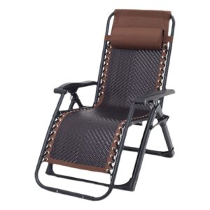 lounge chair, outdoor reclining pe rattan patio recliner chairs beach pool lawn camping indoor office deck lounger chair