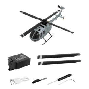 Remote Control Helicopter,4CH RC Helicopter RTF with Aileronless Design and 6-Axis Gyro, Modularized Battery, One-Key Takeoff/Landing, Altitude Hold, for Adults Gift