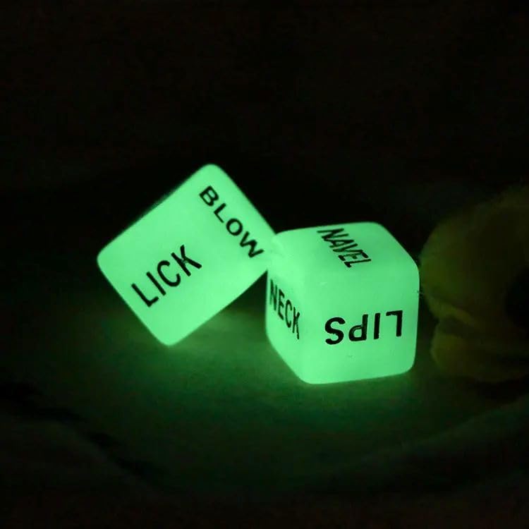 Glow in The Dark Couples Dice - The Original Adult Dice Game - Perfect for Date Night, Travel, Parties, and Game Night