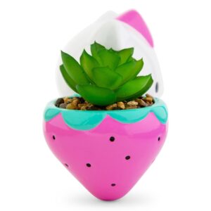 Toynk Sanrio Hello Kitty Strawberry 5-Inch Planter with Artificial Succulent