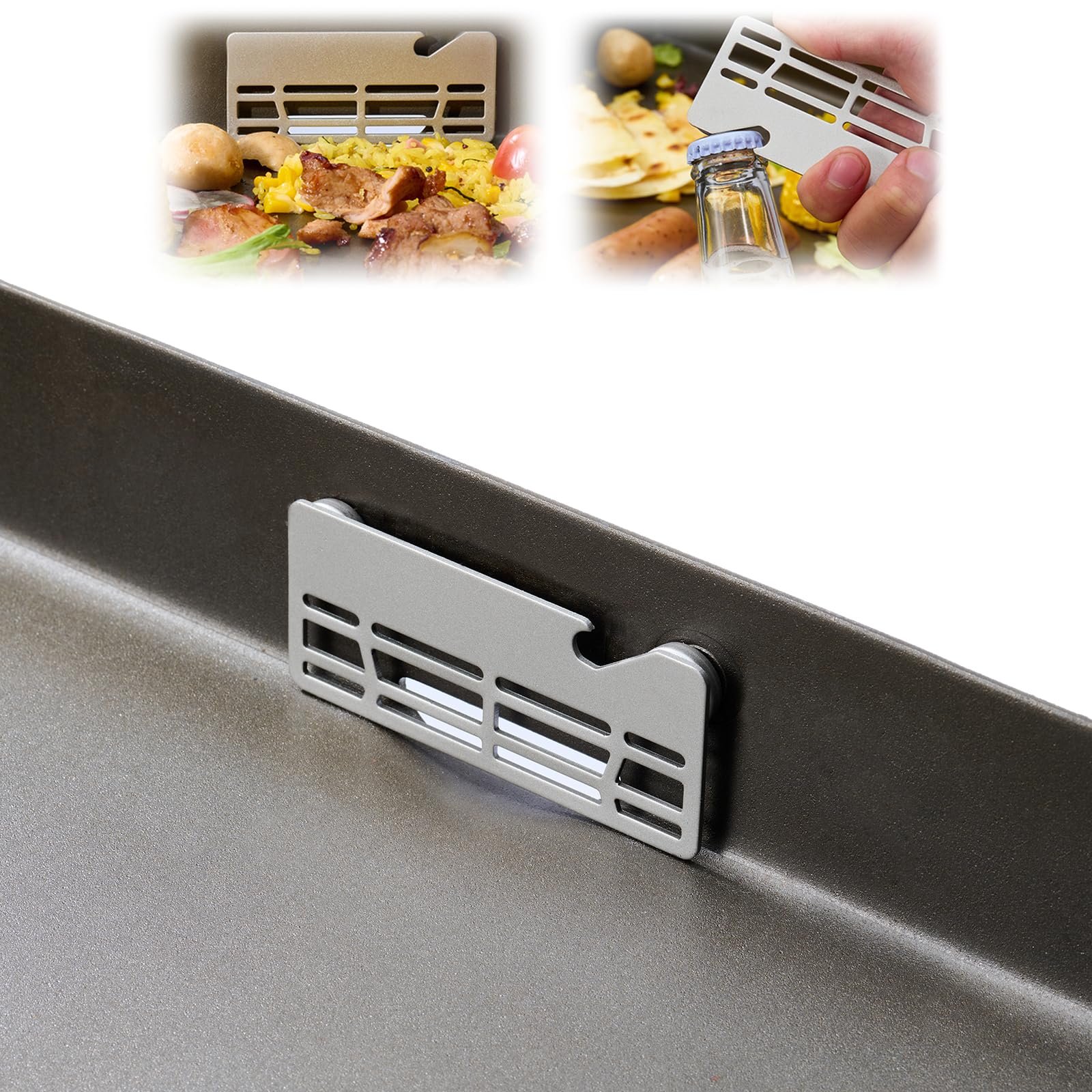 GRILLHOME Grease Gate for Blackstone Griddles, Food Mesh Screen Block Food from Falling into Grease Trap, Griddle Accessories Compatible with Rear Grease Discharge Blackstone Grill