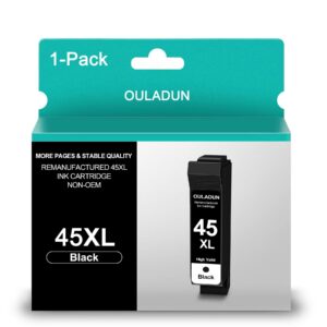 45XL Black Ink Cartridge Replacement for HP 45 for Color Copier 180 Deskjet 830 850 870 890 930 950 820Cse PhotoSmart 1000 1215 1115 (1-Pack)