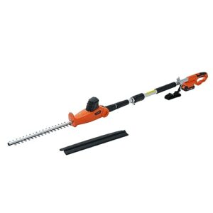 VEVOR Pole Cordless Hedge Trimmer, 20V Electric Bush Trimmer Kit with 18 inch Double-Edged Steel Blade, 74"-94" Telescoping Design for High Branches(2.0Ah Battery & Fast Charger Included)