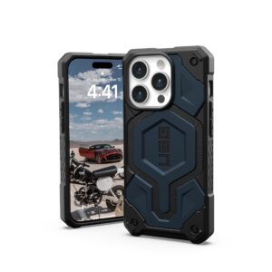 urban armor gear uag case [updated ver.] compatible with iphone 15 pro case 6.1" monarch pro mallard built-in magnet compatible with magsafe charging premium rugged military grade protective cover