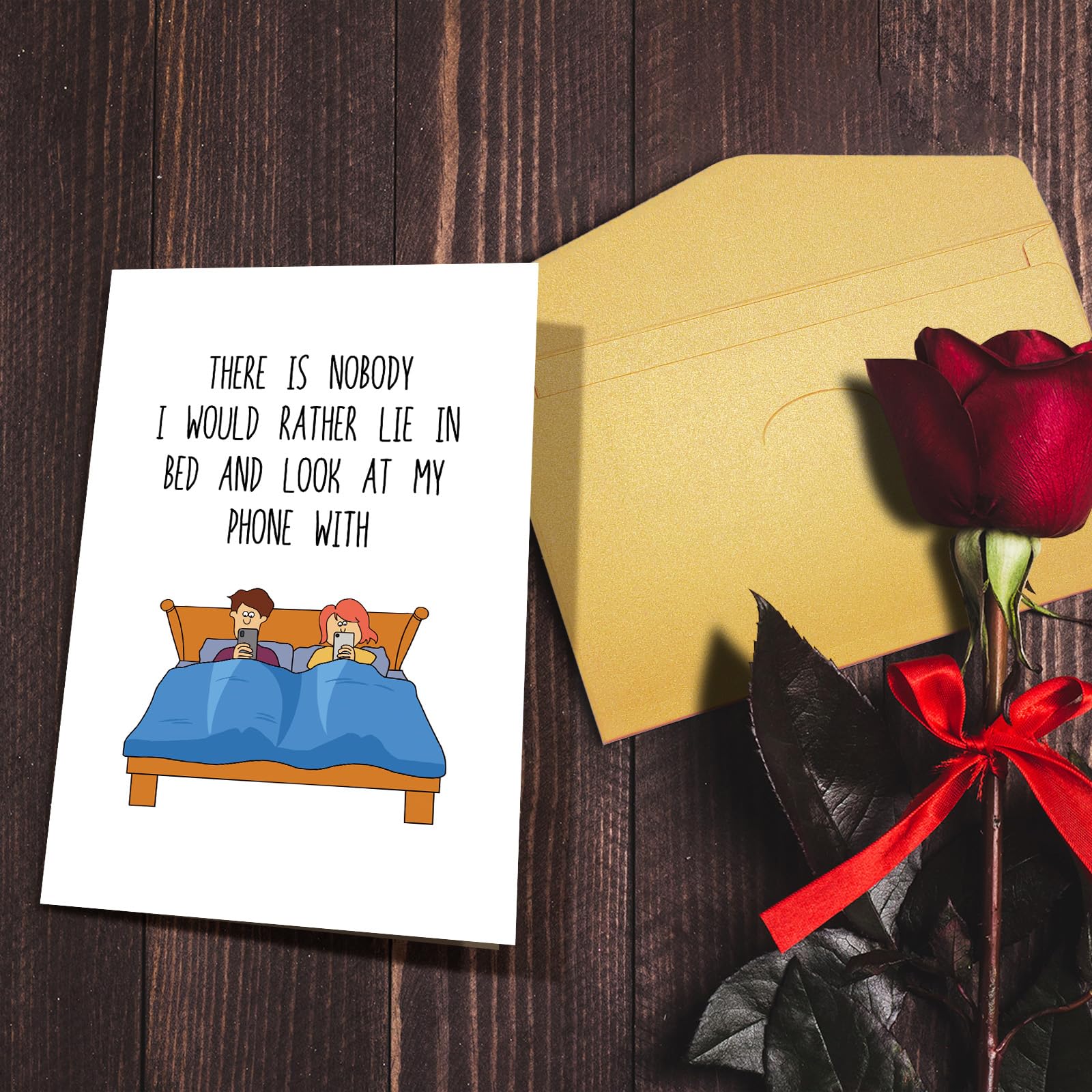 Nchigedy Funny Birthday Card for Husband Wife, Lovely Anniversary Card for Him Her, Humorous Love You Card, Romantic Valentines Day Card