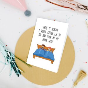 Nchigedy Funny Birthday Card for Husband Wife, Lovely Anniversary Card for Him Her, Humorous Love You Card, Romantic Valentines Day Card