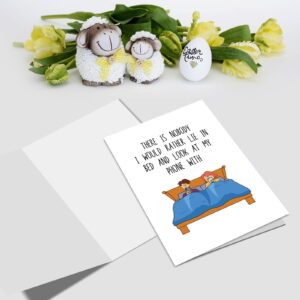 Nchigedy Funny Birthday Card for Husband Wife, Lovely Anniversary Card for Him Her, Humorous Love You Card, Romantic Valentines Day Card