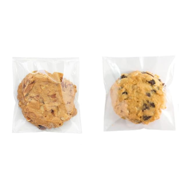 Cookie Bags For Packaging And Gift Giving, Clear Self Sealing Individual Cellophane Bags, 4 x 6 inches, 200 Pcs Plastic Wrappers For Cookies, Candy, Gifts, Favors, Products, Chocolate, Herbs, Etc