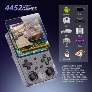 RG353V Retro Handheld Game with Android 11 and Linux Built- in 4452 Games,RG353V Emulator Handheld Console RK3566 Supports 5G WiFi 4.2 Bluetooth Online Fighting,Streaming and HDMI RG353V