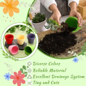 Tioncy 50 Pcs 2 Inch Small Terracotta Pots Mini Colored Clay Flower Pots with Drainage Hole Succulent Pots Nursery Terra Cotta Pots Mini Planters for Indoor Outdoor DIY Craft Wedding Favor