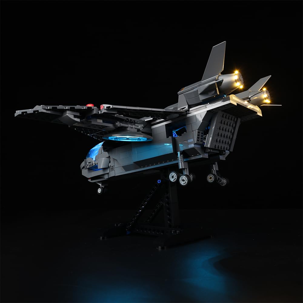 Kyglaring LED Lighting Kit (No Model) Designed for Lego Marvel The Avengers Quinjet 76248 Spaceship Model Building kit - without Lego Set(Classic Version)