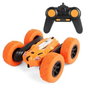 double sided 4wd 2.4 ghz remote control rc stunt car orange