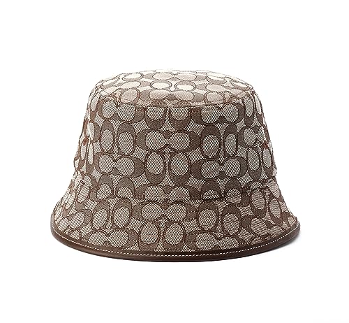 Coach Women's Signature C Jacquard Bucket Hat, Stone 1941 Saddle