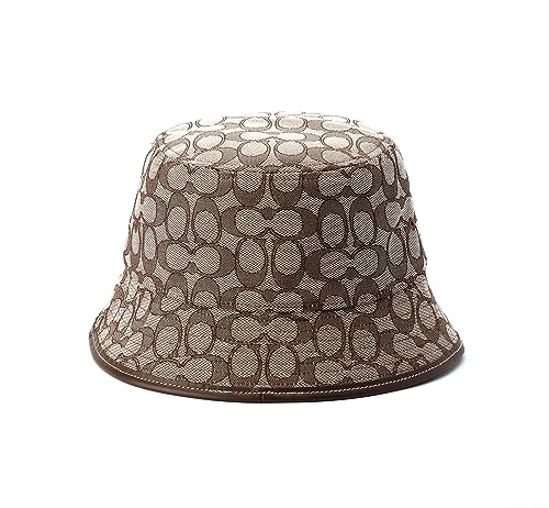 Coach Women's Signature C Jacquard Bucket Hat, Stone 1941 Saddle