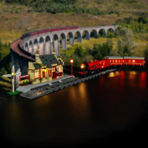 vaodest led light for lego 76423 hogwarts express & hogsmeadestation set,design and configuration compatible with model 76423(led light only, not building block kit)