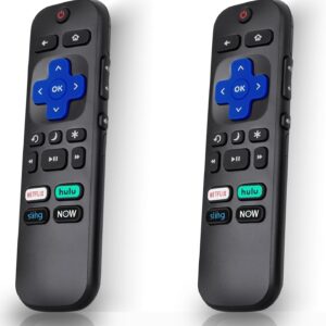 【Pack of 2】 Replacement for hisense roku tv Remote, Compatible for TCL Roku/Hisense Roku/Onn Roku/Sharp Roku Series Smart TVs (Not for Roku Stick and Box)