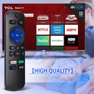 【Pack of 2】 Replacement for hisense roku tv Remote, Compatible for TCL Roku/Hisense Roku/Onn Roku/Sharp Roku Series Smart TVs (Not for Roku Stick and Box)