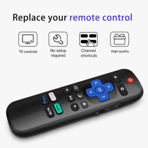 【Pack of 2】 Replacement for hisense roku tv Remote, Compatible for TCL Roku/Hisense Roku/Onn Roku/Sharp Roku Series Smart TVs (Not for Roku Stick and Box)