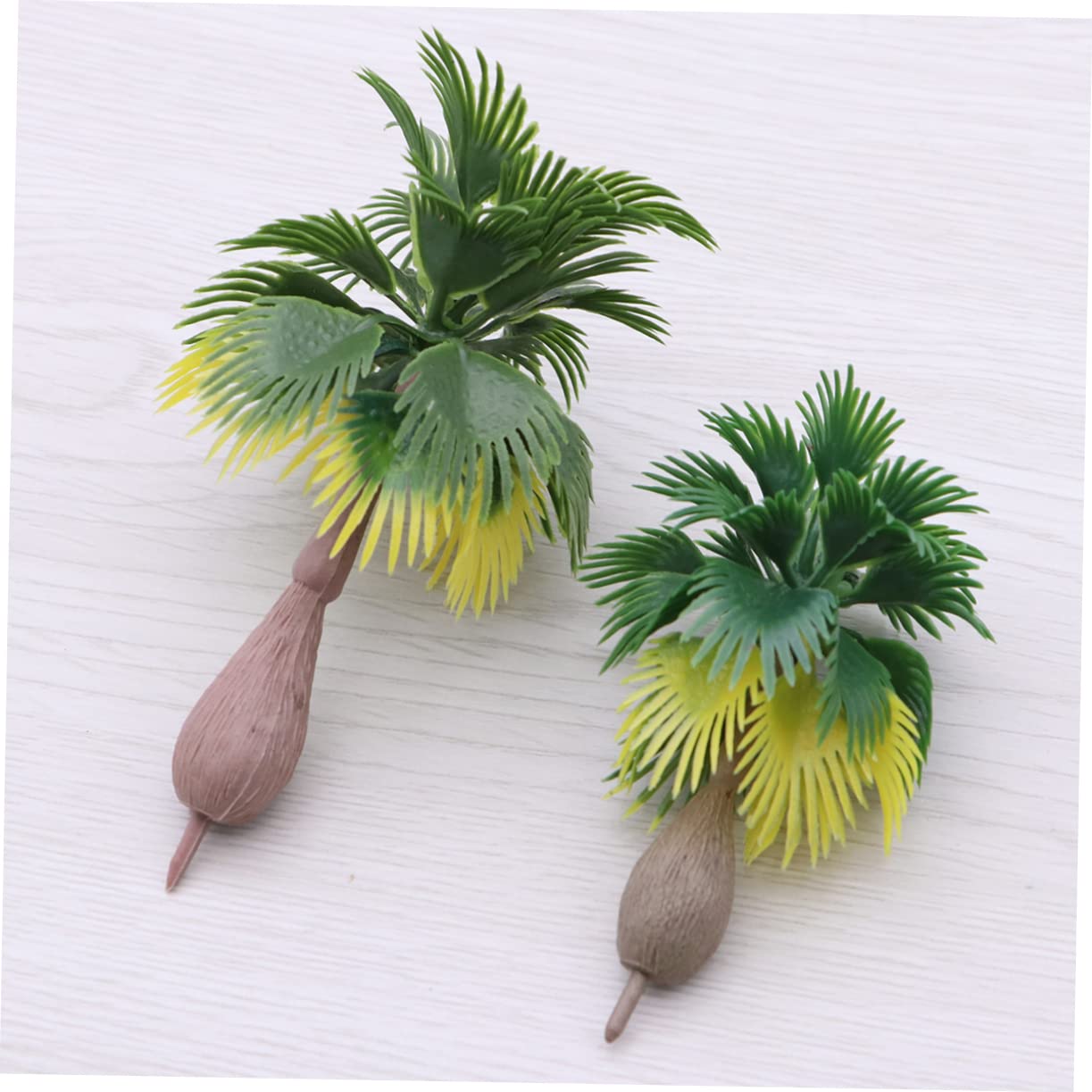 VILLCASE 30 Pcs Landscape Coconut Model Trees Faux Plant Mini Garden Accessories Rainforest Decor Model Railroad Scenery Supplies Miniature Home Decor Green Model Tree Set Supplies Palm