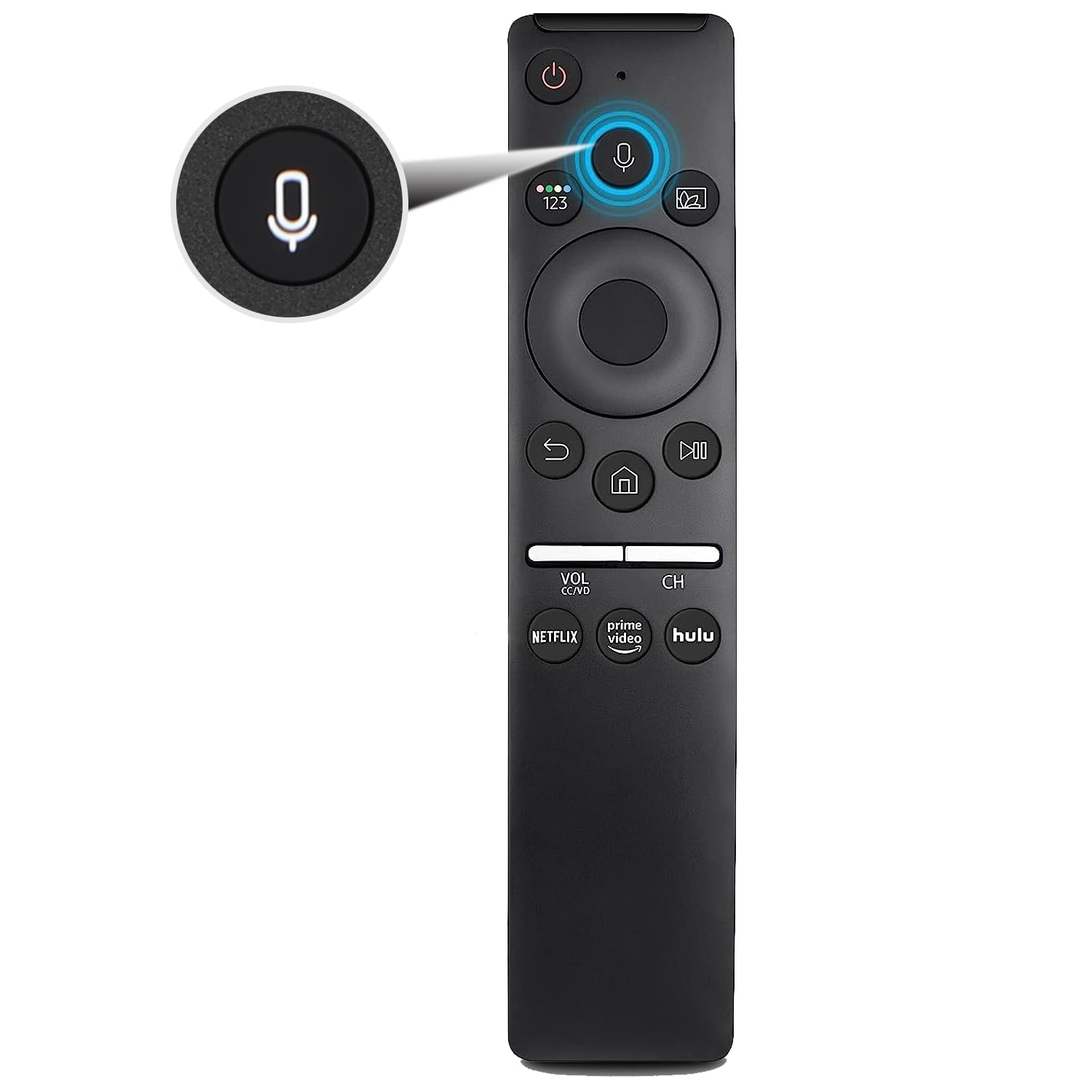 New BN59-01312A Voice Remote for Samsung Smart TV Bluetooth Mic Control Compatible for All Samsung Smart Curved Frame QLED LED LCD 8K 4K TVs with Voice Function