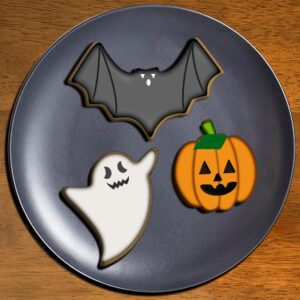 Halloween Cookie Cutters Set - Ghost, Pumpkin, Bat, Cat, Witch, Witch Hat - 6Pcs Halloween Cookie Cutters Large for Halloween Party - Cookie Cutters Halloween Shapes for Holiday Fall Baking