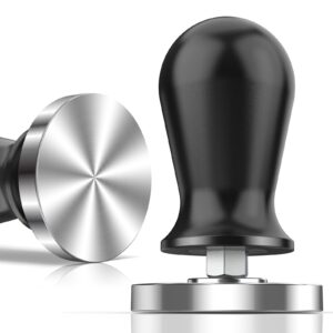 58mm espresso coffee tamper set - calibrated spring-loaded espresso tamper 304 stainless steel ground tamper fits for breville portafilter espresso hand tampers for barista home coffee