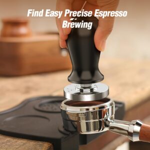 58mm Espresso Coffee Tamper Set - Calibrated Spring-loaded Espresso Tamper 304 Stainless Steel Ground Tamper Fits for Breville Portafilter Espresso Hand Tampers for Barista Home Coffee