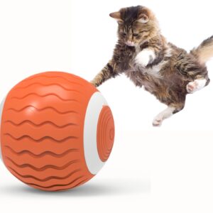 MYKIKI´s Catnip Smart Interactive Cat Toy, 2 Modes to Use, Automatic Rolling Ball for Indoor Cat Kitten, Quiet Operation, Easy to Use, Obstacle Avoidance, USB Rechargeable.