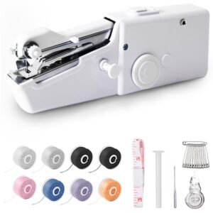 handheld sewing machine, quick mini sewing machine, cordless portable electric sewing machine with sewing accessories for beginners, suitable for home travel clothes diy