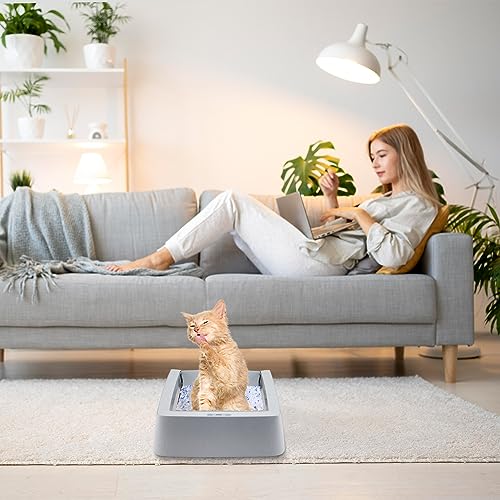 Stainless Steel Reusable Litter Tray Compatible with Petsafe Scoop-Free Self-Cleaning Cat Litter Boxes - Never Absorbs Odor, Stains, or Rusts (Stainless Steel Litter Tray)