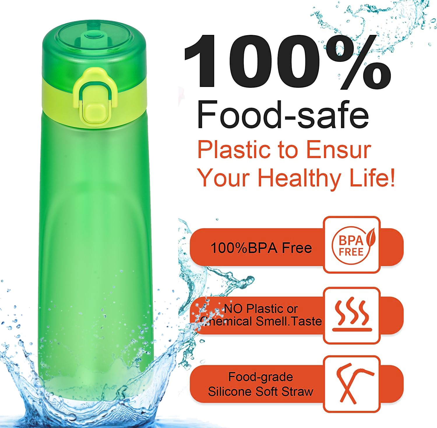 MEETDUMPL Compatible with air up water bottle with pods，Compatible with air up water bottle,Compatible with airup ，Compatible with air up bottle Suitable Gym, Running, Outdoor Sports (Green cup)