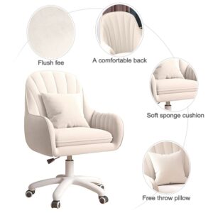 home office chair computer chair with mid-back upholstered modern tufted computer task chair swivel height adjustable velvet accent chair.