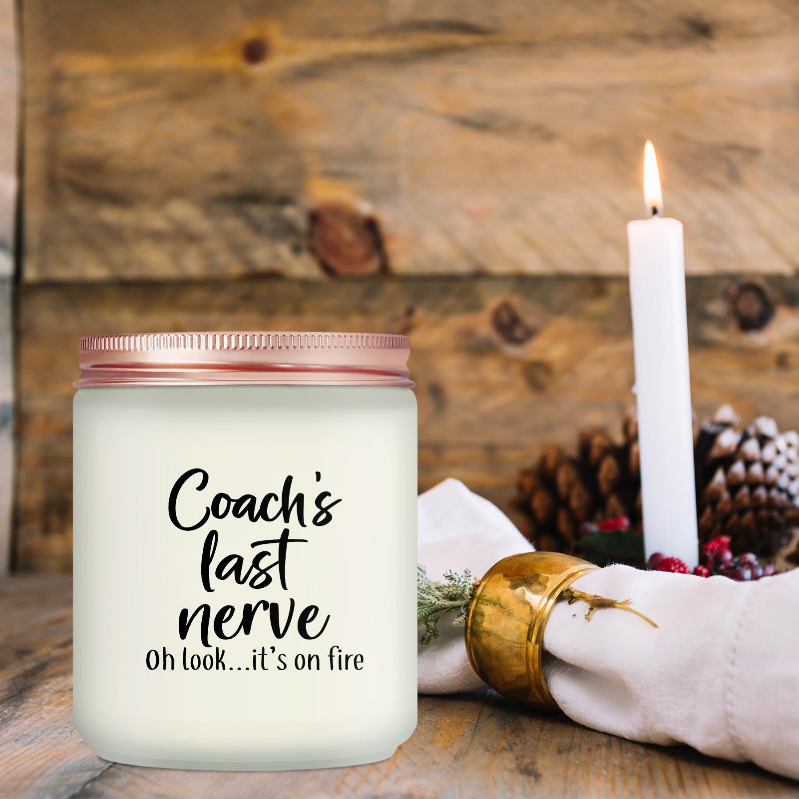 Risnoae Coach Gifts - Coach’s Last Nerve Candle - Appreciation Coach Gifts for Men Women - Christmas Birthday Gifts for Soccer Basketball Football Coach - Cheer Coach Gifts for Women