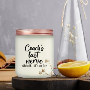 Risnoae Coach Gifts - Coach’s Last Nerve Candle - Appreciation Coach Gifts for Men Women - Christmas Birthday Gifts for Soccer Basketball Football Coach - Cheer Coach Gifts for Women