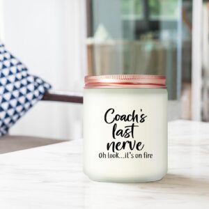 Risnoae Coach Gifts - Coach’s Last Nerve Candle - Appreciation Coach Gifts for Men Women - Christmas Birthday Gifts for Soccer Basketball Football Coach - Cheer Coach Gifts for Women