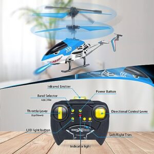 Ynanimery Remote Control Helicopter for Kids Adults, 2.4GHz 3.5 Channel Rc Helicopter Toy with Gyro & LED Light, Perfect Rc Flying Toy for Kids Boys Girls Christmas Birthday Gifts