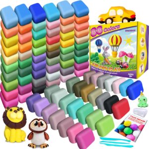 ESSENSON Air Dry Clay 88 Colors, Modeling Clay for Kids, DIY Molding Magic Clay, Gift for Kids