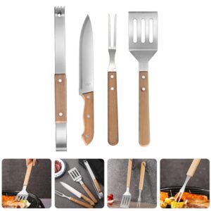 1 Set Bbq Tool Barbecue Grill Cutter Spatula Bbq Barbecue Grill Tool Kit Camping Cooking Utensils Bbq Grilling Kit Grill Accessories Tools Grilling Tongs Outdoor Barbecue Tools