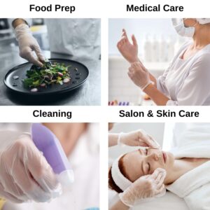 HCS Bulk Clear Vinyl Gloves Disposable - Latex-Free, Powder-Free, Premium Exam Gloves - Cooking, Food Prep, Cleaning - Vinyl Disposable Gloves XL (1000/Case)